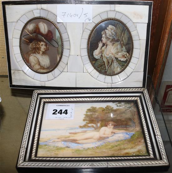 2 x framed miniatures